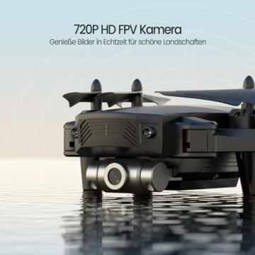 DEERC D20 Drohne für Kinder mit Kamera HD,Faltbar RC Quadcopter mit FPV Live Übertragung,lange Flugzeit,Gestensteuerung,Flugbahn,Höhenhaltung,One Key Start/Landen,Headless Modus,3D Flips für Anfänger - 2