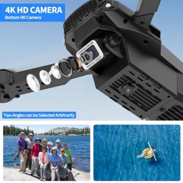 Drohne mit Kamera HD 4K,RC Faltbare FPV WiFi Live Übertragung Drohne für Kinder Anfänger,2 Akku Lange Flugzeit,Headless Modus,Flugbahnflug,Hindernisvermeidung,One Key Start/Landen,Headless Modus - 2