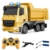 fisca RC Dump Truck, 7 Kanäle voll funktionsfähiger Ferngesteuerter Muldenkipper, 2.4GHz RC Baufahrzeuge mit Lichtern und Geräuschen, 1/24 Truck Spielzeug Geschenke für Jungen Mädchen & Kinder - 5