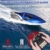 GizmoVine Ferngesteuertes Boot，Schnelle Geschwindigkeit RC Boot,25KM / H 2.4 GHZ Rennboote mit 2 wiederaufladbaren Batterien LCD Alarm bei schwacher Batterie für Jungen Mädchen Erwachsene (Blau)… - 5
