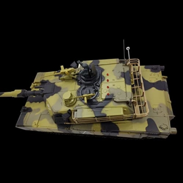 HBS Hubsons® RC Abrams M1A1 Kampf-Panzer mit Sound, Maßstab 1:24 und 2 Gefechtssystemen/Infrarot- und 6mm Schuss - 3