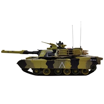 HBS Hubsons® RC Abrams M1A1 Kampf-Panzer mit Sound, Maßstab 1:24 und 2 Gefechtssystemen/Infrarot- und 6mm Schuss - 1