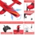 Henakmsl RC Flugzeug, 2 CH ferngesteuertes Flugzeug 2.4GHz RC Flugzeug rtf für Anfänger, Kinder und Erwachsene, Performance Upgrade Flugzeug Spielzeug mit USB-Aufladung rot - 3