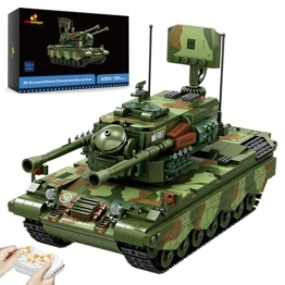 JMBricklayer Technic Panzer Bausteine Sets für Erwachsene, 61514 Flakpanzer Gepard Klemmbausteine, Technik Tank Spielzeug Modellbausatz für Jungen ab 10+ - 1