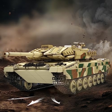 Mould King 20020 Technik Panzer Bausteine Modell, Ferngesteuert Tank für Erwachsene und Kinder, Panzer Spielzeug Bausatz mit Fernbedienung und App Dual Control - 5