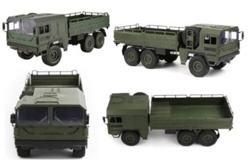 OnundOn RC LKW Ferngesteuert 1:16 Fernbedienung Auto Modell Militär Spielzeug RC Army Truck 2,4G 6WD Q64 Simulation Transporter Ferngesteuerter LKW LASTWAGEN Grün - 3