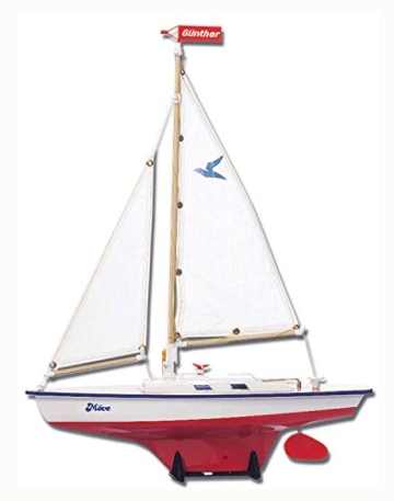 Paul Günther 1806 - Segelboot Möve, kleine Segeljacht zum Spielen, ca. 39 x 50 cm groß, hochwertig gefertigt und segelfertig montiert, für Kinder ab 3 Jahren - 2