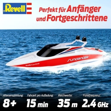Revell RC Boot Sundancer, mit Schutzschaltung - die Propeller Laufen erst im Wasser Control Ferngesteuertes Boot, 31,5 cm - 2