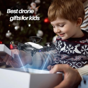 SIMREX X300C Mini Drohne mit Kamera 720P HD FPV, RC Quadcopter faltbar, Höhenhaltung, 3D-Flip, Headless-Modus, Schwerkraftkontrolle und 2 Batterien, Geschenke für Kinder, Erwachsene, Anfänger, Weiß - 7