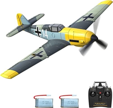 VOLANTEXRC RC Flugzeug Messerschmitt BF-109, 4CH Ferngesteuertes Flugzeug RTF, RC Plane, 6 Achsen Gyro Stabilisator für Anfänger RC Segelflugzeugspielzeug für Anfänger, Kinder, Erwachsene - 1